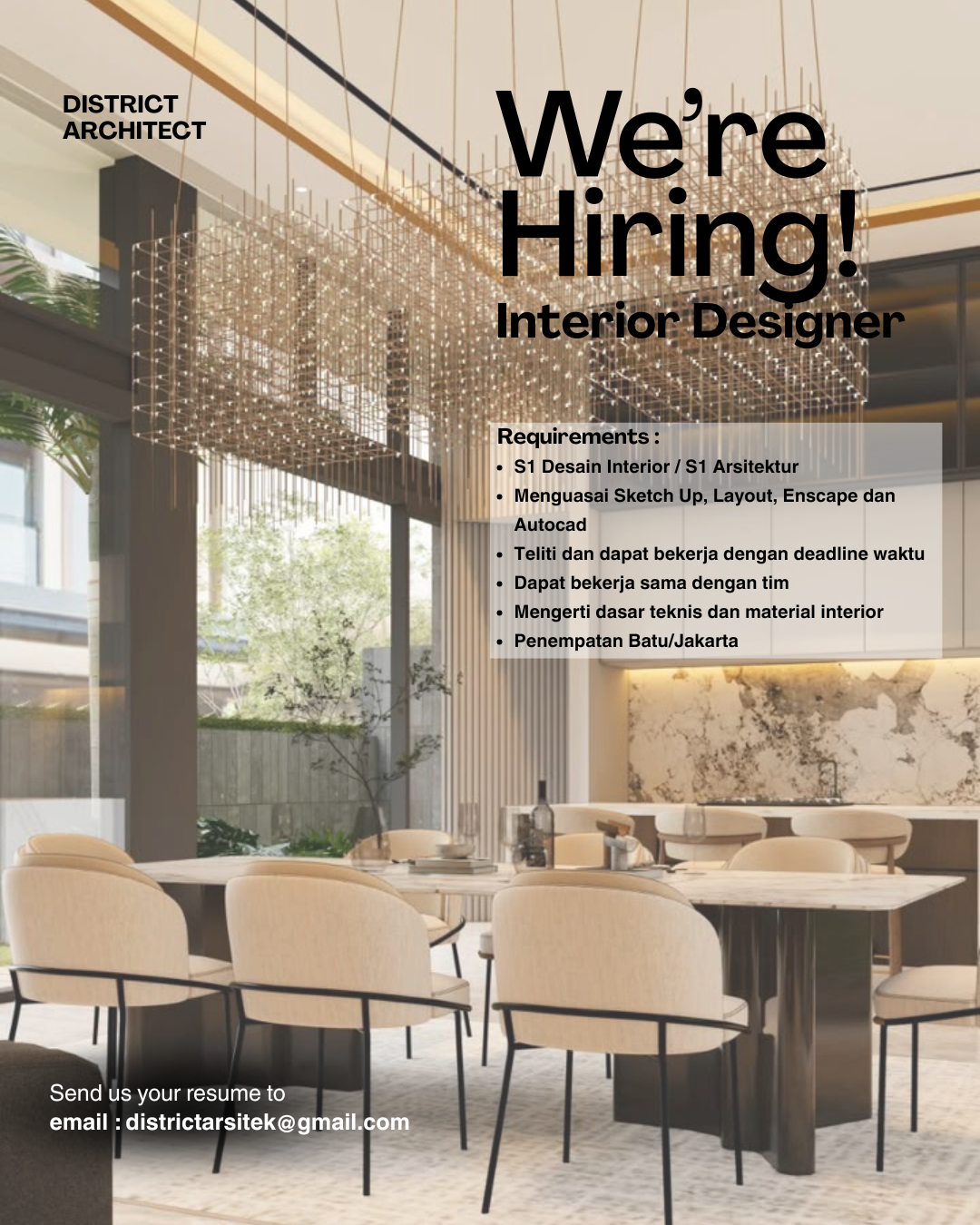 Poster Interior Designer di District Arsitek 1